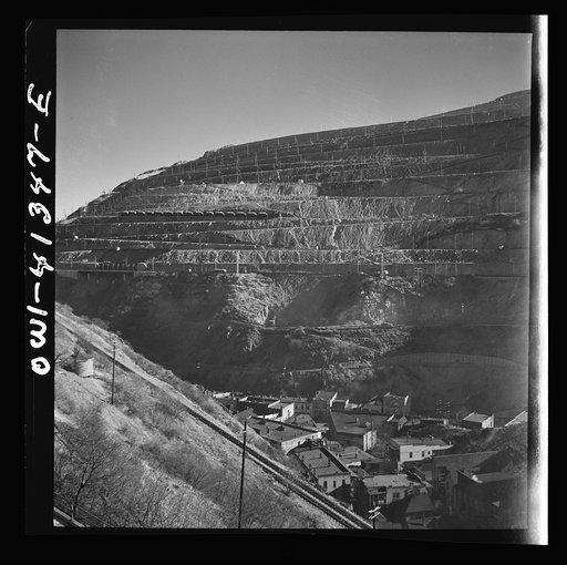 Untitled photo, possibly related to: Bingham Canyon, Utah. Open-pit workings of the Utah Copper Company