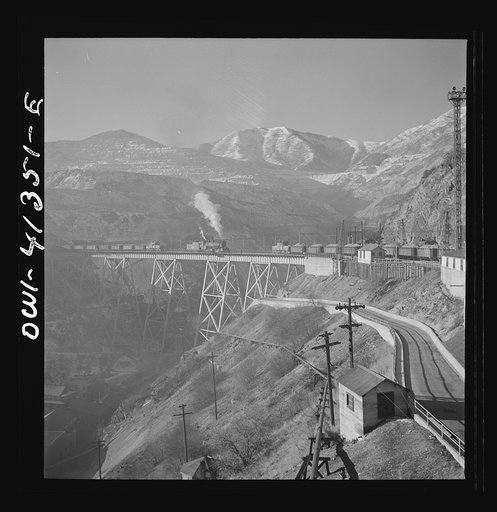 Untitled photo, possibly related to: Bingham Canyon, Utah. Open-pit workings of the Utah Copper Company