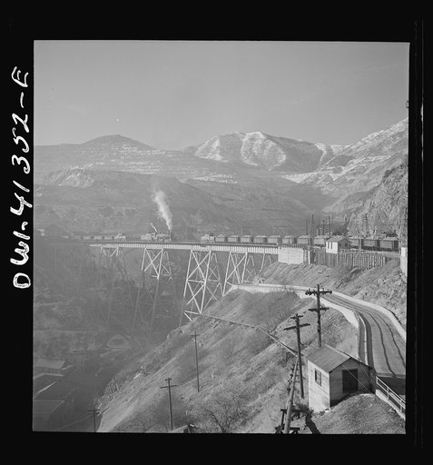 Untitled photo, possibly related to: Bingham Canyon, Utah. Open-pit workings of the Utah Copper Company