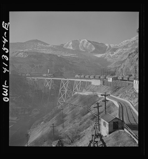 Untitled photo, possibly related to: Bingham Canyon, Utah. Open-pit workings of the Utah Copper Company