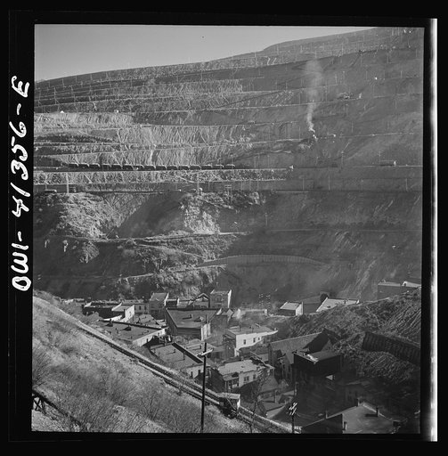 Untitled photo, possibly related to: Bingham Canyon, Utah. Open-pit workings of the Utah Copper Company