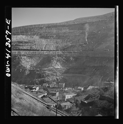 Untitled photo, possibly related to: Bingham Canyon, Utah. Open-pit workings of the Utah Copper Company