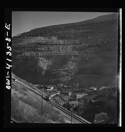 Bingham Canyon, Utah. Open-pit workings of the Utah Copper Company