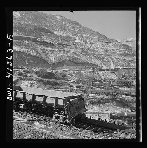Untitled photo, possibly related to: Bingham Canyon, Utah. Open-pit workings of the Utah Copper Company