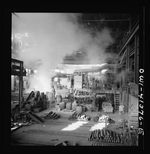 El Paso, Texas, Phelps Dodge refining company. Interior of a copper refining plant