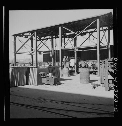 Phelps Dodge refining company, El Paso, Texas. Smeltered copper being put on conveyors