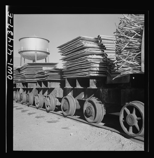 Phelps Dodge refining company, El Paso, Texas. Sheets of copper on conveyors