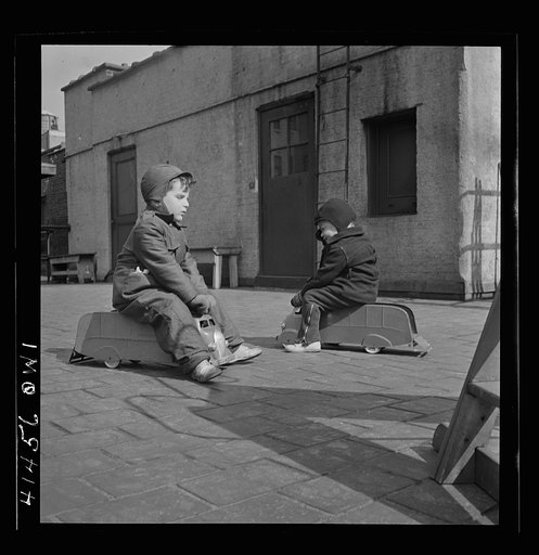 New York, New York. Children playing on the roof of the Lighthouse, an institution for the blind, at 111 East Fifty-ninth Street
