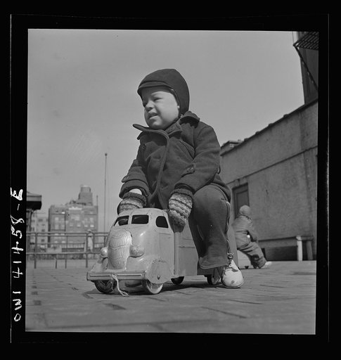 New York, New York. Children playing on the roof of the Lighthouse, an institution for the blind, at 111 East Fifty-ninth Street