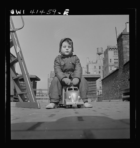 New York, New York. Children playing on the roof of the Lighthouse, an institution for the blind, at 111 East Fifty-ninth Street