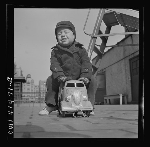 New York, New York. Children playing on the roof of the Lighthouse, an institution for the blind, at 111 East Fifty-ninth Street