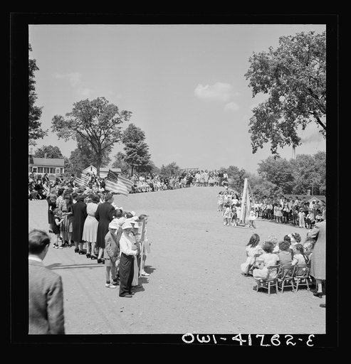Untitled photo, possibly related to: Southington, Connecticut. At Beecher Street School, whose student body consists half of Americans of Italian descent and half of Americans of Polish descent. The Queen of the May was Emily Shuvak, of Polish extraction; the King, Philip D'Agostino, of Italian