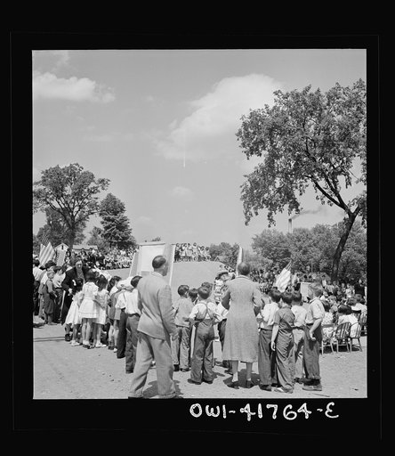 Southington, Connecticut. At Beecher Street School, whose student body consists half of Americans of Italian descent and half of Americans of Polish descent. The Queen of the May was Emily Shuvak, of Polish extraction; the King, Philip D'Agostino, of Italian
