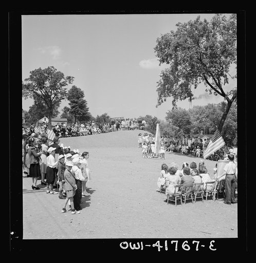 Southington, Connecticut. At Beecher Street School, whose student body consists half of Americans of Italian descent and half of Americans of Polish descent. The Queen of the May was Emily Shuvak, of Polish extraction; the King, Philip D'Agostino, of Italian