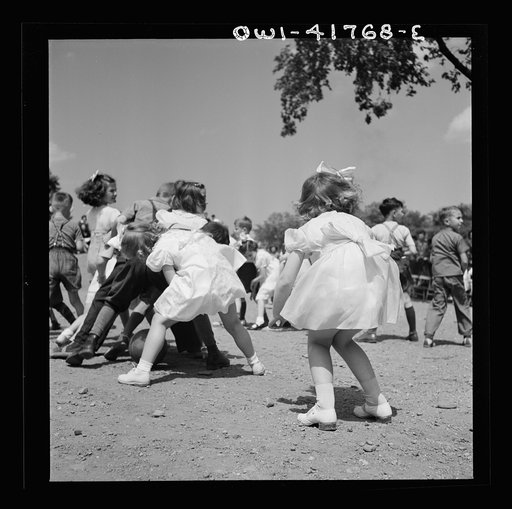 Untitled photo, possibly related to: Southington, Connecticut. At Beecher Street School, whose student body consists half of Americans of Italian descent and half of Americans of Polish descent. The Queen of the May was Emily Shuvak, of Polish extraction; the King was Philip D'Agostino, of Italian d