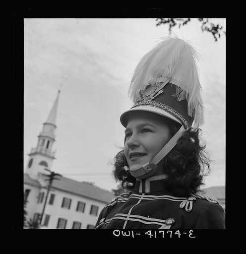 Untitled photo, possibly related to: Southington, Connecticut. Southington girls, members of the youth drum corps