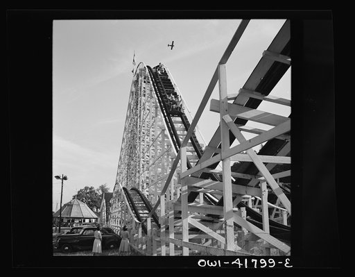 Untitled photo, possibly related to: Southington, Connecticut. Roller coaster