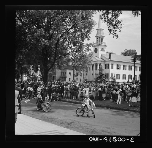 Southington, Connecticut. Southington school children staging a patriotic demonstration