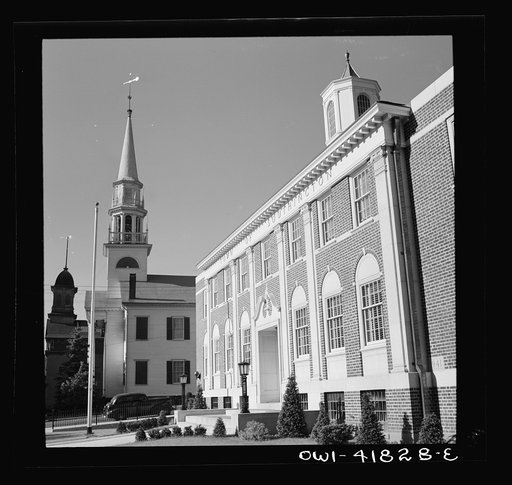 Untitled photo, possibly related to: Southington, Connecticut. Southington school children staging a patriotic demonstration