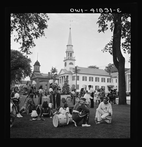 Southington, Connecticut. Members of the youth drum corps