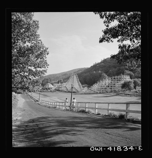 Untitled photo, possibly related to: Southington, Connecticut. Roller coaster