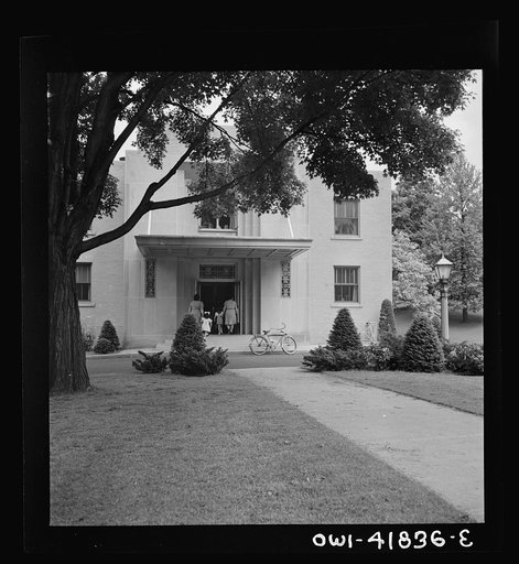 Untitled photo, possibly related to: Southington, Connecticut. Southington's public health center, which has a staff of nurses and doctors and the most modern medical equipment. It is a gift to the town by a public-spirited citizen, Mrs. Julia Arnold Bradley