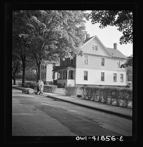 Untitled photo, possibly related to: Southington, Connecticut. Boys collecting paper for war conversion