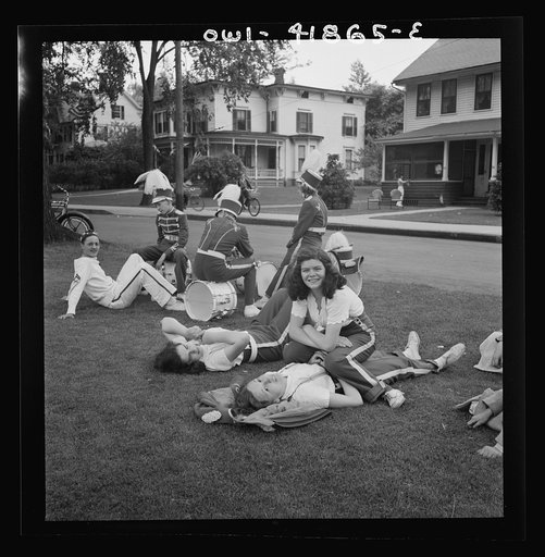 Southington, Connecticut. Members of the youth drum corps
