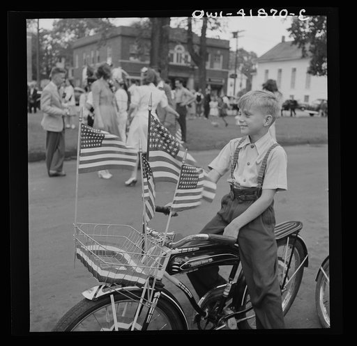 Southington, Connecticut. Southington school children staging a patriotic demonstration