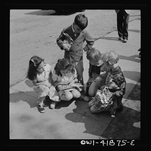 Southington, Connecticut. A group of children