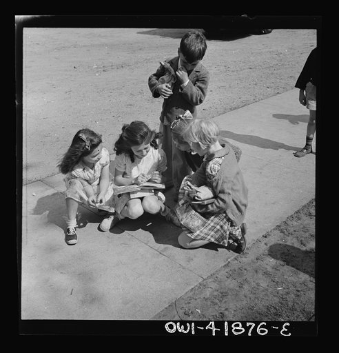 Untitled photo, possibly related to: Southington, Connecticut. A group of children