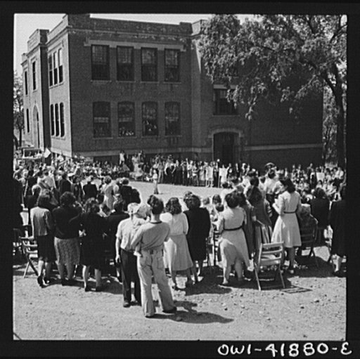 Untitled photo, possibly related to: Southington, Connecticut. Young people watching a game