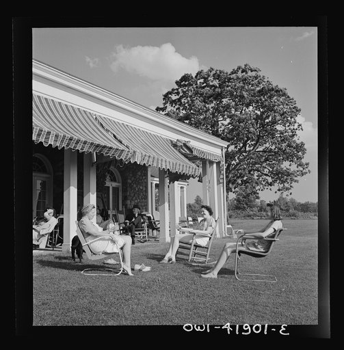 Untitled photo, possibly related to: Southington, Connecticut. Southington's nine-hole country club golf course. Membership fee in the club is purposely low (thirty-five dollars a year) so that everyone who enjoys the game may have a chance to play