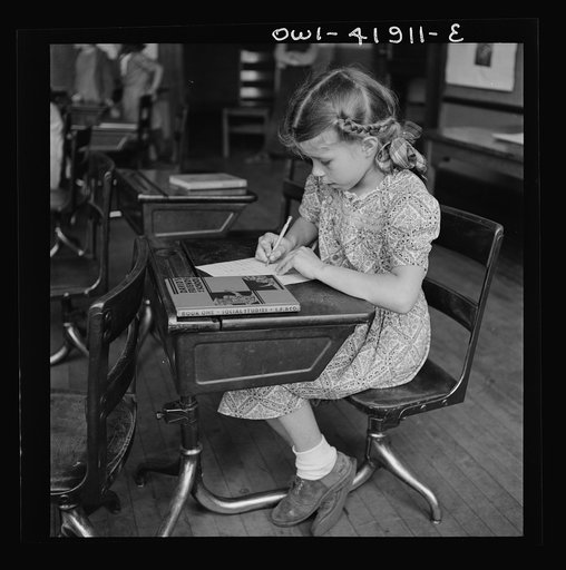 Southington, Connecticut. School girls studying