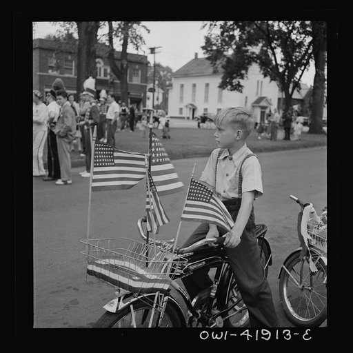 Untitled photo, possibly related to: Southington, Connecticut. Southington school children staging a patriotic demonstration