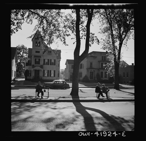Untitled photo, possibly related to: Southington, Connecticut. A street scene