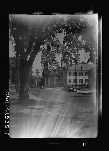 Untitled photo, possibly related to: Southington, Connecticut. Town hall, in which all of the people meet to make their own laws