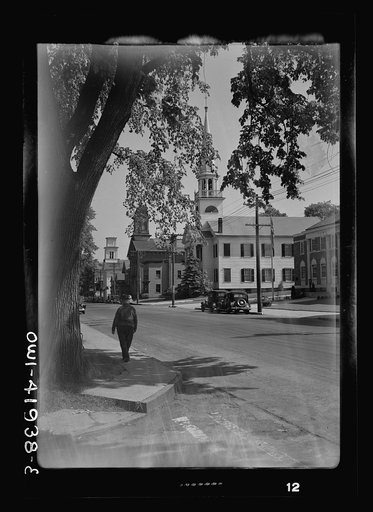 Untitled photo, possibly related to: Southington, Connecticut. Town hall, in which all of the people meet to make their own laws