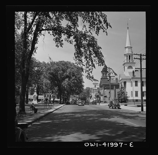Untitled photo, possibly related to: Southington, Connecticut. A street scene