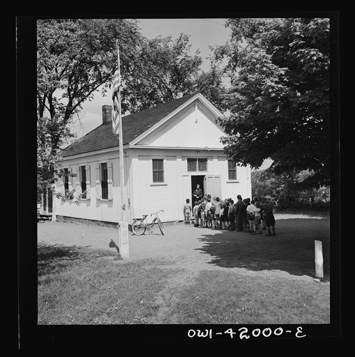 Untitled photo, possibly related to: Southington, Connecticut. An one-room school