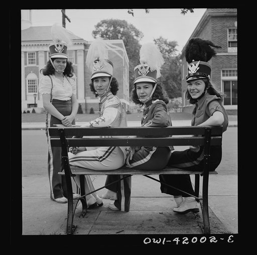 Untitled photo, possibly related to: Southington, Connecticut. Member of the youth drum corps