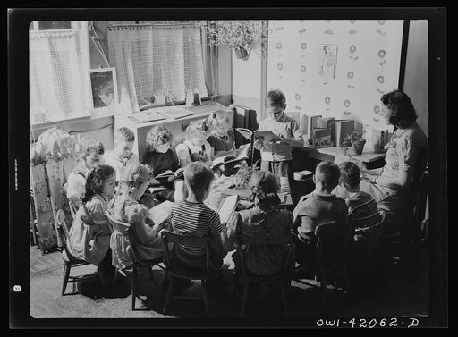 Southington, Connecticut. A class of young children
