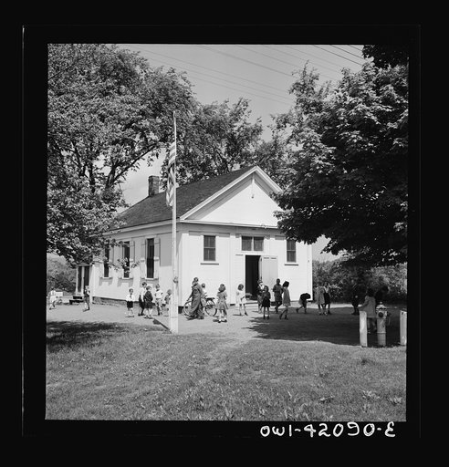 Untitled photo, possibly related to: Southington, Connecticut. An one-room school