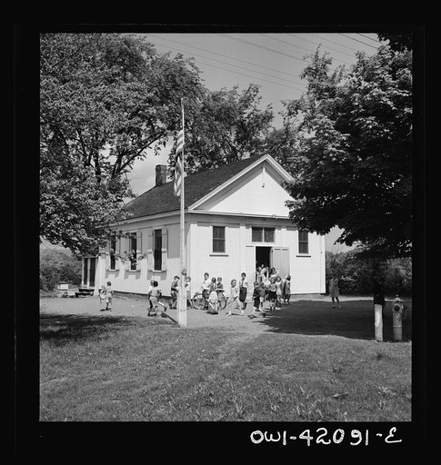 Untitled photo, possibly related to: Southington, Connecticut. An one-room school