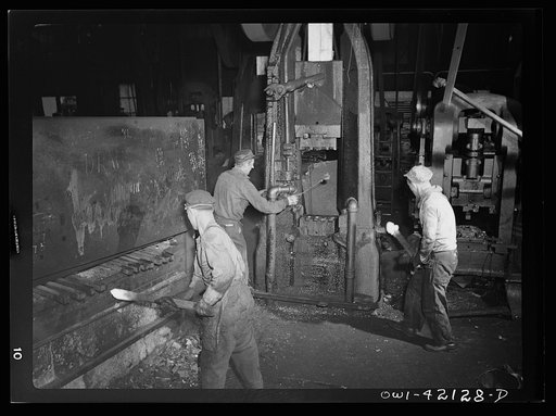 Southington, Connecticut. Workers in the Peck, Stow and Wilcox factory