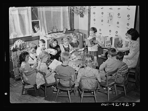 Southington, Connecticut. A class of young children
