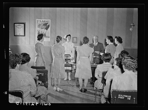 Southington, Connecticut. Graduates of a course in Red Cross nursing, receiving their certificates