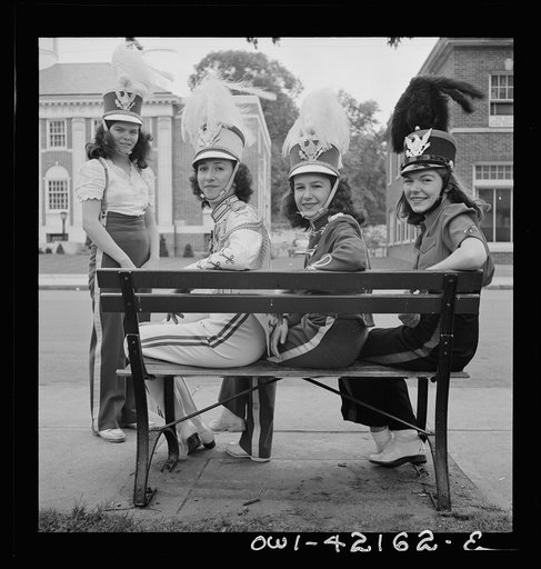Southington, Connecticut. An American town and its way of life. Southington girls, members of the youth drum corps