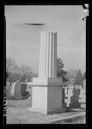 Washington, D.C. A monument in the Congressional cemetery