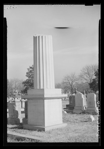 Washington, D.C. A monument in the Congressional cemetery